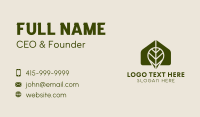 Greenhouse Leaf Gardening Business Card Design