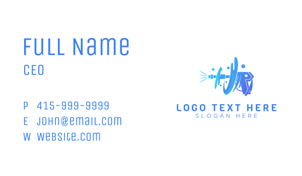 Cleaning Hydro Washer  Business Card Design Image Preview