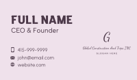 Feminine Boutique Lettermark Business Card Image Preview