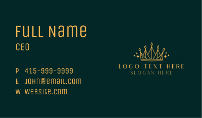 Minimalist Luxury Crown Business Card Image Preview