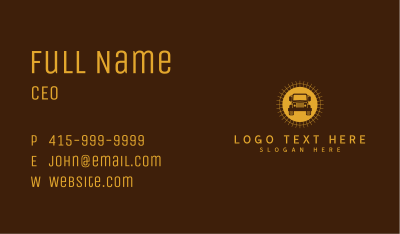 Golden Emblem Jeepney Business Card Image Preview