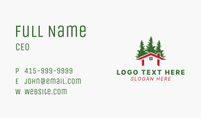 Cabin House Real Estate  Business Card Image Preview