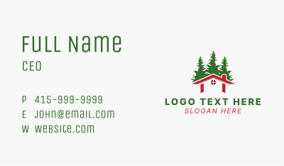 Cabin House Real Estate  Business Card