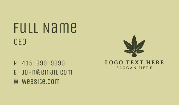 Cannabis Weed Oil Business Card Design Image Preview