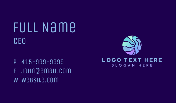 Creative Wave Media Business Card Design Image Preview