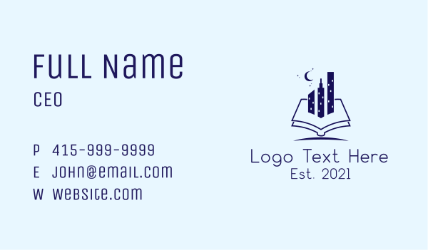 City Library Book  Business Card Design Image Preview