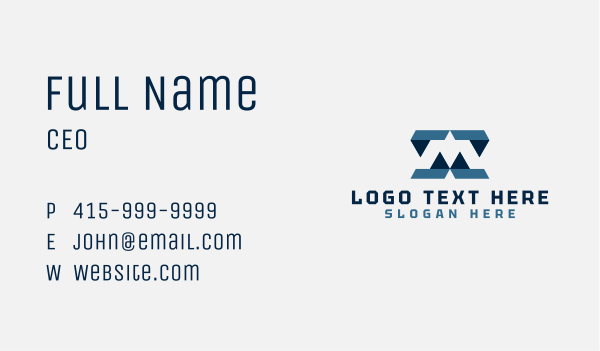 Geometric Infrastructure Construction Business Card Design Image Preview