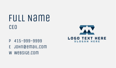 Geometric Infrastructure Construction Business Card Image Preview