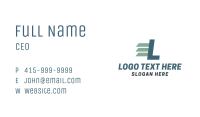 Logistics Courier Lettermark Business Card Image Preview