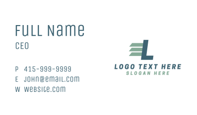 Logistics Courier Lettermark Business Card Image Preview