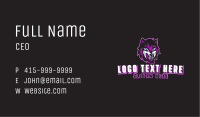 Purple Wolf Beast Gaming Business Card Image Preview