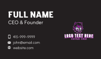 Purple Wolf Beast Gaming Business Card Image Preview
