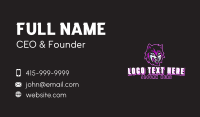 Purple Wolf Beast Gaming Business Card Preview