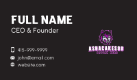 Purple Wolf Beast Gaming Business Card Image Preview