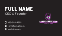 Purple Wolf Beast Gaming Business Card Image Preview