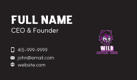 Purple Wolf Beast Gaming Business Card Image Preview