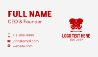 Red Elephant Arrow  Business Card Image Preview