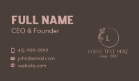 Floral Ring Decoration  Business Card Design