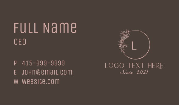 Floral Ring Decoration  Business Card Design Image Preview