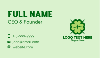 Green Lucky Clover  Business Card Image Preview