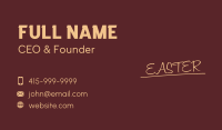 Tilted Script Wordmark Business Card Image Preview