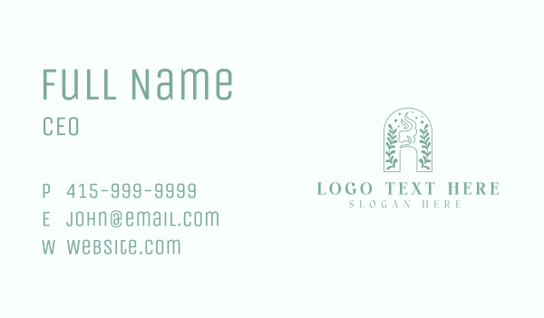 Candle Boutique Letter A Business Card Design Image Preview