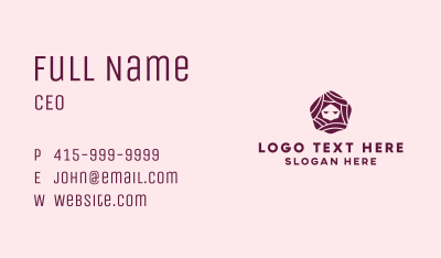 Hexagon Hair Salon Business Card Image Preview