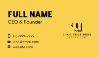 Stylish Brand Letter U Business Card Image Preview