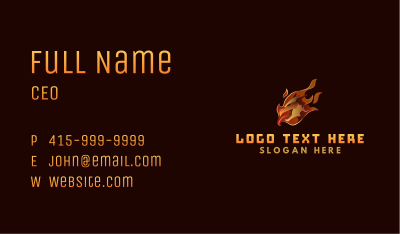 Fire Dragon Reptile Business Card Image Preview