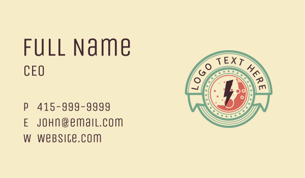 Vintage Moon Bolt Banner Business Card Design Image Preview