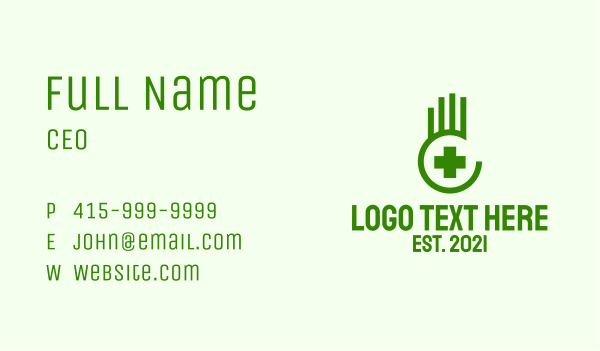 Medical Hand Cross  Business Card Design Image Preview
