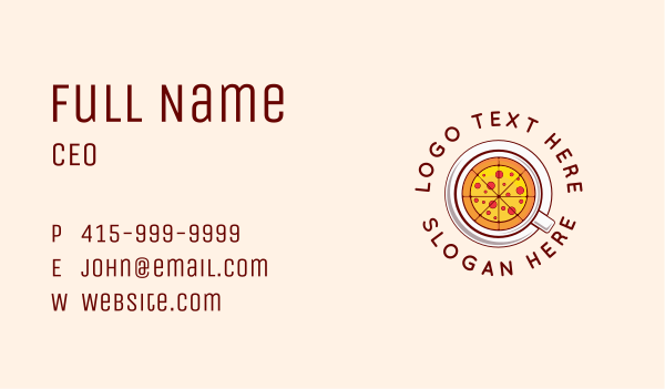 Pizza Restaurant Dish Business Card Design Image Preview