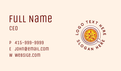 Pizza Restaurant Dish Business Card Image Preview