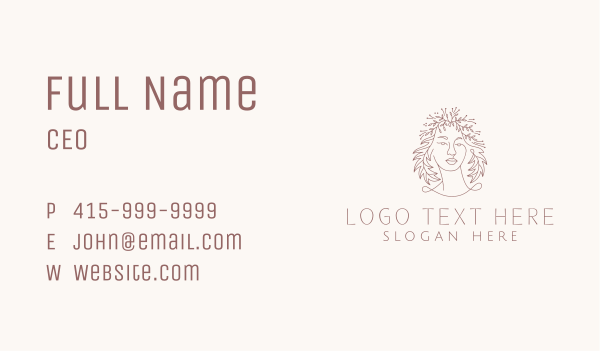 Lady Floral Cosmetics Business Card Design Image Preview