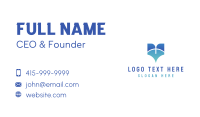 Modern Blue Letter V Business Card Image Preview