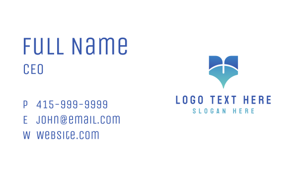 Modern Blue Letter V Business Card Design Image Preview