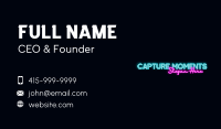 Neon Decoration Wordmark Business Card Image Preview