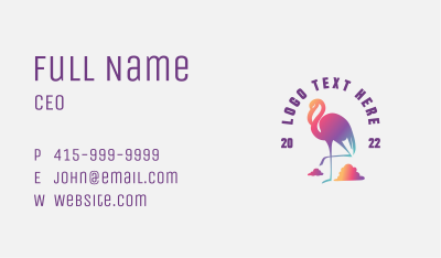 Startup Flamingo Animal Business Card Image Preview