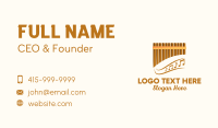 Bamboo Pan Flute Business Card Image Preview