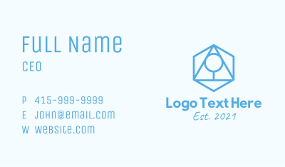 Blue Geometric Tree Business Card Image Preview