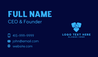 Blue Software Lettermark Business Card Preview
