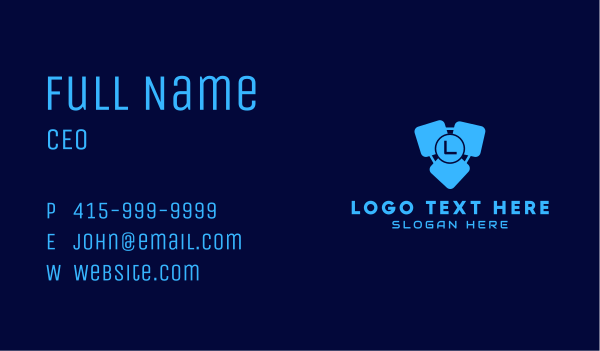 Blue Software Lettermark Business Card Design Image Preview