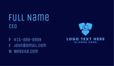Blue Software Lettermark Business Card Image Preview