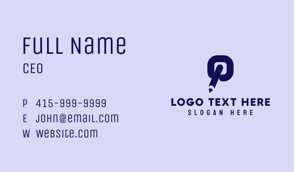 Pencil Letter Q  Business Card Design Image Preview