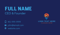 Airplane Beach Travel Business Card Preview