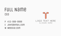 Retro Letter T Business Card Image Preview