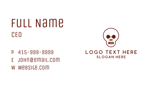 Circle Shape Skull Business Card Design Image Preview