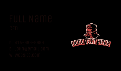 Red Ninja Shadow  Business Card Image Preview