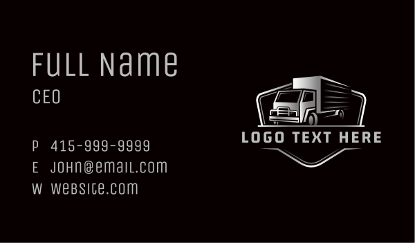 Truck Forwarding Logistics Business Card Design Image Preview