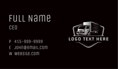 Truck Forwarding Logistics Business Card Image Preview